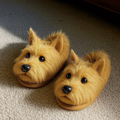 🔶Süper Gerçekçi Köpek Peluş Terlikler — Her Adımda Köpeğinizle Yürüyormuş Gibi Hissedin